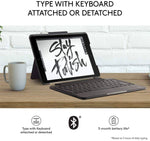 Logitech Slim Combo iPad Case with Detachable Backlit Wireless Bluetooth Keyboard, For iPad 5th & 6th Generation (Models: A1893, A1954, A1822, A1823)