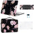 MacBook Pro 13 inch Case, Plastic Peony Hard Shell + Sleeve Bag + Keyboard Skin + Webcam Cover + Screen Protector, Black laptop case MOSISO 