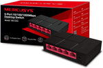 MERCUSYS 5-ports 10/100/1000 Mbps Desktop Ethernet Switch/Hub, Ethernet Splitter, Sparer strøm med opptil 82 %, Plug &amp; Play, ingen konfigurasjon nødvendig (MS105G) 