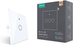 MoesGo WiFi Smart Touch Wall Light Switch 1 Way or 2 Way, Smart Home Alexa Wireless RF433 Remote Control