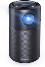 NEBULA Anker Capsule, Smart Wi-Fi Mini Projector , 360° Speaker ,4-Hour Video Playtime, - Black