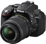 Nikon D5300 digitalt speilreflekskamera med 18-55 mm VR-objektivsett - svart (24,2 MP) 3,2 tommers LCD med Wi-Fi og GPS (fornyet) 