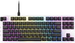 NZXT-funksjon TKL Mekanisk tastatur PC-spill Mekanisk tastatur - Lineære RGB-brytere - Toppplate i aluminium - Hvit 