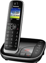 Panasonic KX-TGJ320EB Single Handset Cordless Home Phone with Nuisance Call Blocker and LCD Colour Display - Black