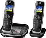 Panasonic KX-TGJ322EB Twin Handset Cordless Home Phone with Nuisance Call Blocker and LCD Colour Display - Black