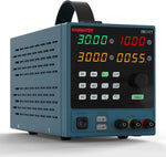 Programmerbar DC-strømforsyning (0-30 V 0-10 A) HM310T høypresisjon 4-sifret spenning Strøm Strøm Tid Display Variabel bytte digital strømforsyning med PC-programvare og USB-grensesnitt 