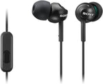 Sony MDREX110APB.CE7 Deep Bass-øretelefoner med smarttelefonkontroll og mikrofon - metallisk svart 