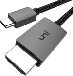 USB C til HDMI-kabel 4K, uni USB Type C til HDMI-kabel ( Thunderbolt 3-kompatibel) 1,8 meter 