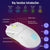 WHITE RGB Gaming Keyboard and Mouse Combo, RGB Mechanical feel Gaming Keyboard with Ergonomic Detachable Wrist Keyboard and Mouse KOLMAX 