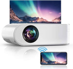 YABER WiFi-projektor Mini bærbar projektor 6500 Lumens 1080P Full HD[Projektorskjerm inkluderer] Kompatibel med PC/telefon/PS5/TV Stick 